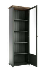 Evora 06 Tall Display Cabinet 71cm - Oak Lefkas 71cm - thumbnail 3
