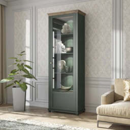 Evora 06 Tall Display Cabinet 71cm - Oak Lefkas 71cm