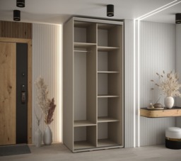 Dakota III Sliding Door Wardrobe 120cm - Cashmere 120cm - thumbnail 3