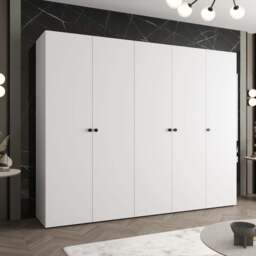 Parma I Hinged Door Wardrobe 250cm - Oak Walnut 250cm - thumbnail 2