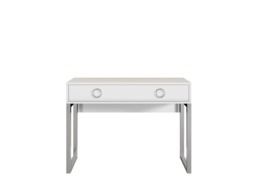 Milla Desk with Drawer 110cm - White Gloss 110cm - thumbnail 2
