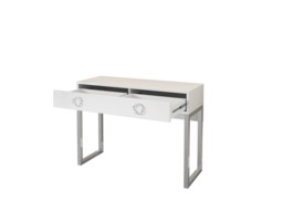 Milla Desk with Drawer 110cm - White Gloss 110cm - thumbnail 3