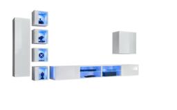 "Switch XXVI Wall Entertainment Unit For TVs Up To 75"" - White 320cm Oak Wotan" - thumbnail 3