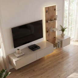 "Luzz Entertainment Unit For TVs Up To 70"" - Grey 220cm" - thumbnail 4
