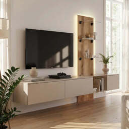 "Luzz Entertainment Unit For TVs Up To 70"" - Grey 220cm" - thumbnail 5