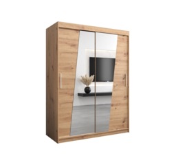 Rhomb Sliding Door Wardrobe 150cm - Oak Artisan 150cm - thumbnail 2
