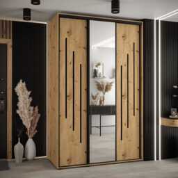 Cannes IX Sliding Door Wardrobe 160cm - White 160cm - thumbnail 5