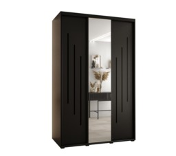 Cannes IX Sliding Door Wardrobe 160cm - White 160cm - thumbnail 3