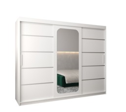 Uppsala V2 Sliding Door Wardrobe 250cm - Black 250cm - thumbnail 8