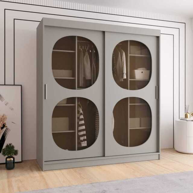 Bahrain II Sliding Door Wardrobe 180cm - Cashmere 180cm - image 1