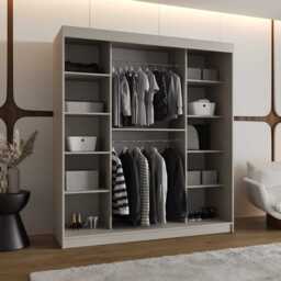 Bahrain II Sliding Door Wardrobe 180cm - Cashmere 180cm - thumbnail 4
