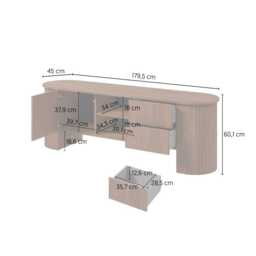 Cavo TV Cabinet 180cm - Oak Walnut 180cm - thumbnail 6