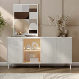 Liba Sideboard Cabinet 195cm - White 195cm