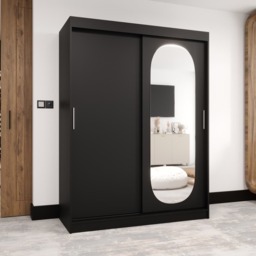 Royal Sliding Door Wardrobe 150cm - White 150cm - thumbnail 2
