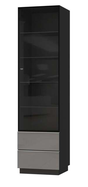 Helio 05 Tall Display Cabinet 50cm - Grey Glass 50cm - image 1