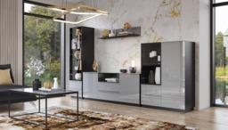 Helio 05 Tall Display Cabinet 50cm - Grey Glass 50cm - thumbnail 3