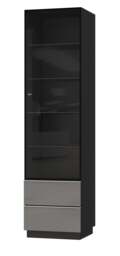 Helio 05 Tall Display Cabinet 50cm - Grey Glass 50cm - thumbnail 1