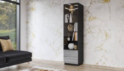 Helio 05 Tall Display Cabinet 50cm - Grey Glass 50cm - thumbnail 2