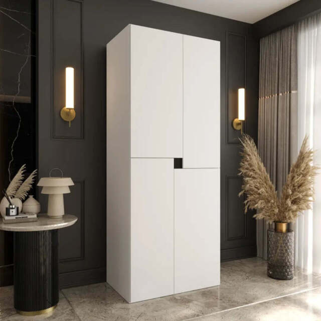 Tempo Hinged Door Wardrobe 90cm - White 90cm - image 1