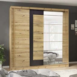 Avantgarde AV4 Sliding Door Wardrobe 200cm - Oak Artisan 200cm