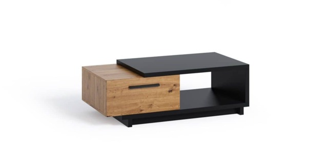 Ines 03 Coffee Table 120cm - Oak Artisan 120cm - image 1