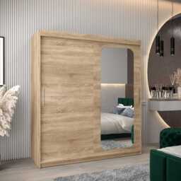 Uppsala T2 Sliding Door Wardrobe 180cm - Black 180cm - thumbnail 2