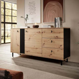 Madis Sideboard Cabinet 165cm - Oak Artisan 165cm - thumbnail 1
