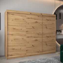 Tokyo Sliding Door Wardrobe 250cm - Oak Artisan 250cm
