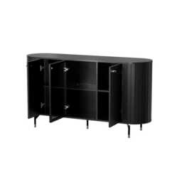 Zante ZA3 Display Sideboard Cabinet 150cm - Black 150cm - thumbnail 2