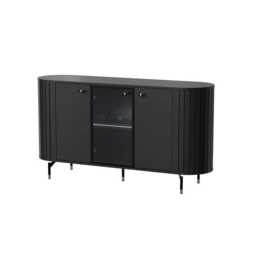 Zante ZA3 Display Sideboard Cabinet 150cm - Black 150cm - thumbnail 3