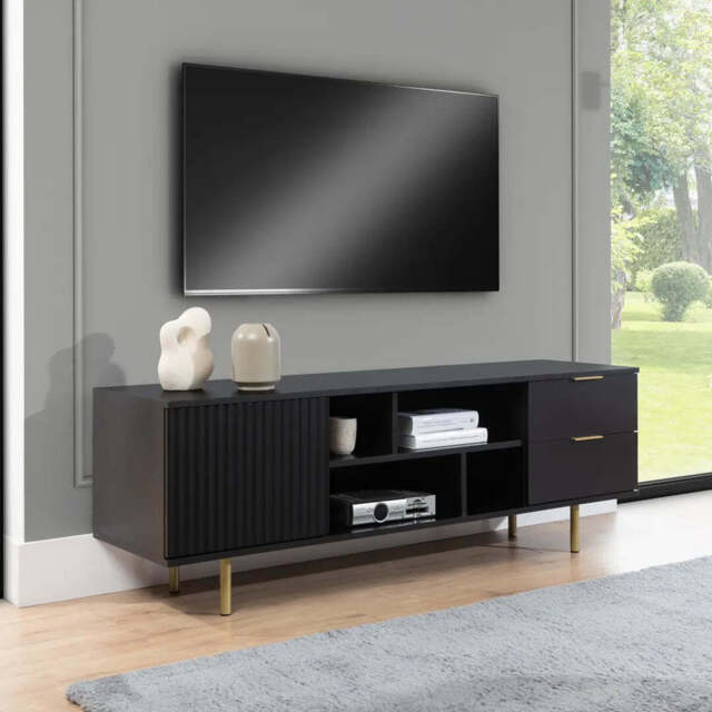 Nubia TV Cabinet 150cm - Black 150cm - image 1
