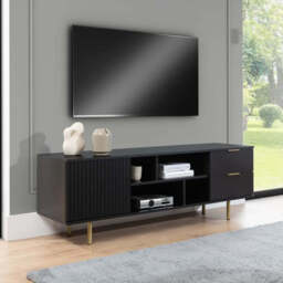 Nubia TV Cabinet 150cm - Black 150cm - thumbnail 1