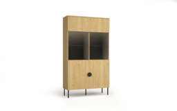Mond 01 Display Cabinet 107cm - Graphite 107cm - thumbnail 4