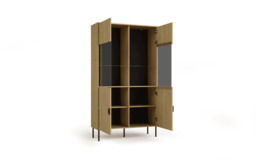 Mond 01 Display Cabinet 107cm - Graphite 107cm - thumbnail 5