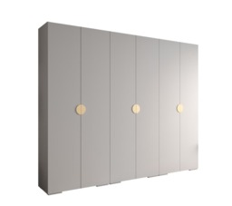 Inova IV Hinged Door Wardrobe 300cm - Black 300cm - thumbnail 3