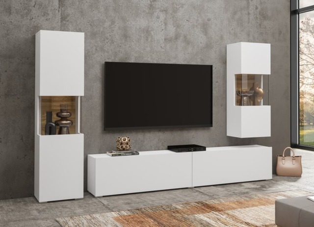 "Ava 10 Entertainment Unit For TVs Up To 58"" - White 220cm" - image 1