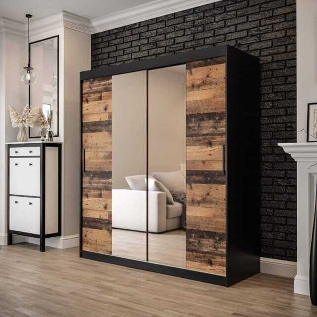 Tilburg I Sliding Door Wardrobe 180cm - Dark Oak 180cm - image 1