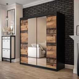 Tilburg I Sliding Door Wardrobe 180cm - Dark Oak 180cm