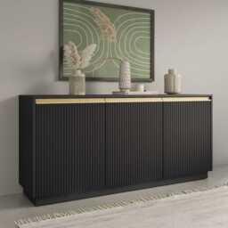 Royal Sideboard Cabinet 154cm - Black 154cm - thumbnail 1