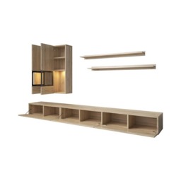 "Baros 10 Entertainment Unit For TVs Up To 75"" - Black Matt 270cm" - thumbnail 6