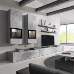 "Baros 10 Entertainment Unit For TVs Up To 75"" - Black Matt 270cm" - thumbnail 2