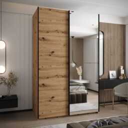 Trosa III Sliding Door Wardrobe 150cm - Oak Artisan 150cm