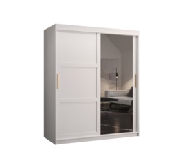 Ramiro II Sliding Door Wardrobe 150cm - White 150cm - thumbnail 7