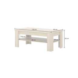 Cuba 99 Coffee Table 120cm - Light Oak 120cm - thumbnail 3