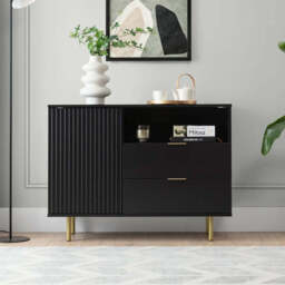 Nubia Sideboard Cabinet 107cm - Black 107cm - thumbnail 1