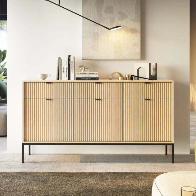 Nova Large Sideboard Cabinet 154cm - Oak Vincenza 154cm - image 1