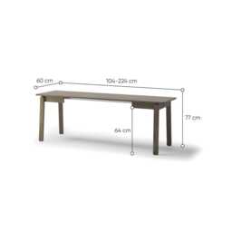 Plot PT-02 Extendable Dining Table 104cm - Light Oak 104cm - thumbnail 6