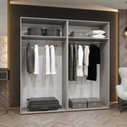 Alicante II Hinged Door Wardrobe 200cm - Oak Walnut 200cm - thumbnail 8