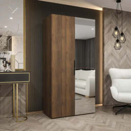 Marbella II Hinged Door Wardrobe 100cm - Oak Walnut 100cm - thumbnail 1