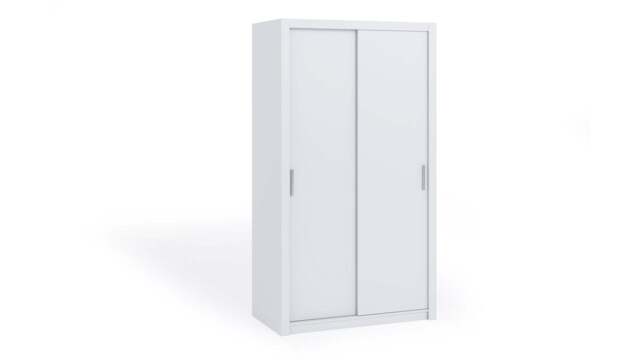 Bono Sliding Door Wardrobe 120cm - White Matt 120cm - image 1